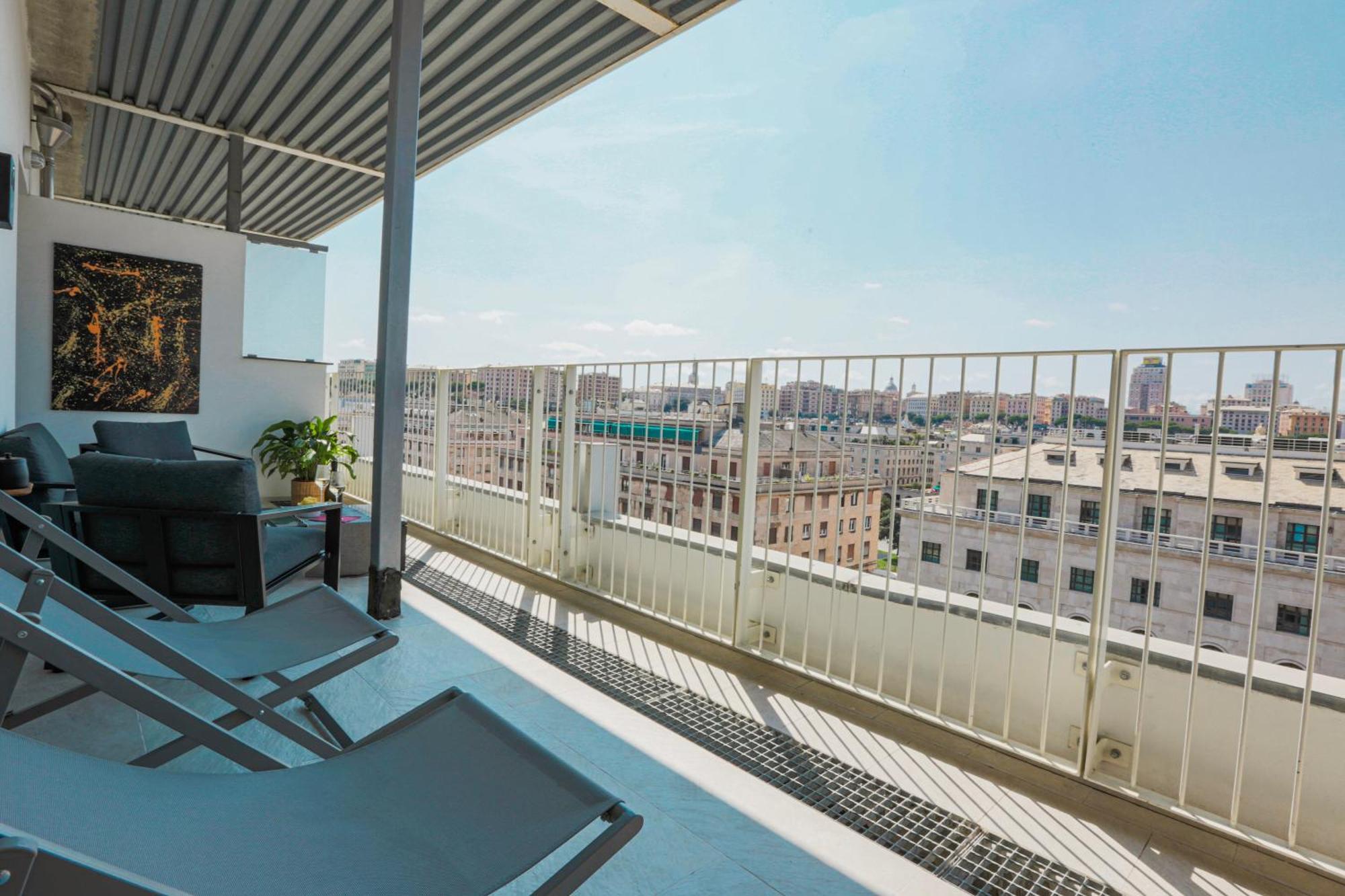 Attico Luxury Con Parcheggio E Terrazza Vista Mozzafiato Génova Exterior foto