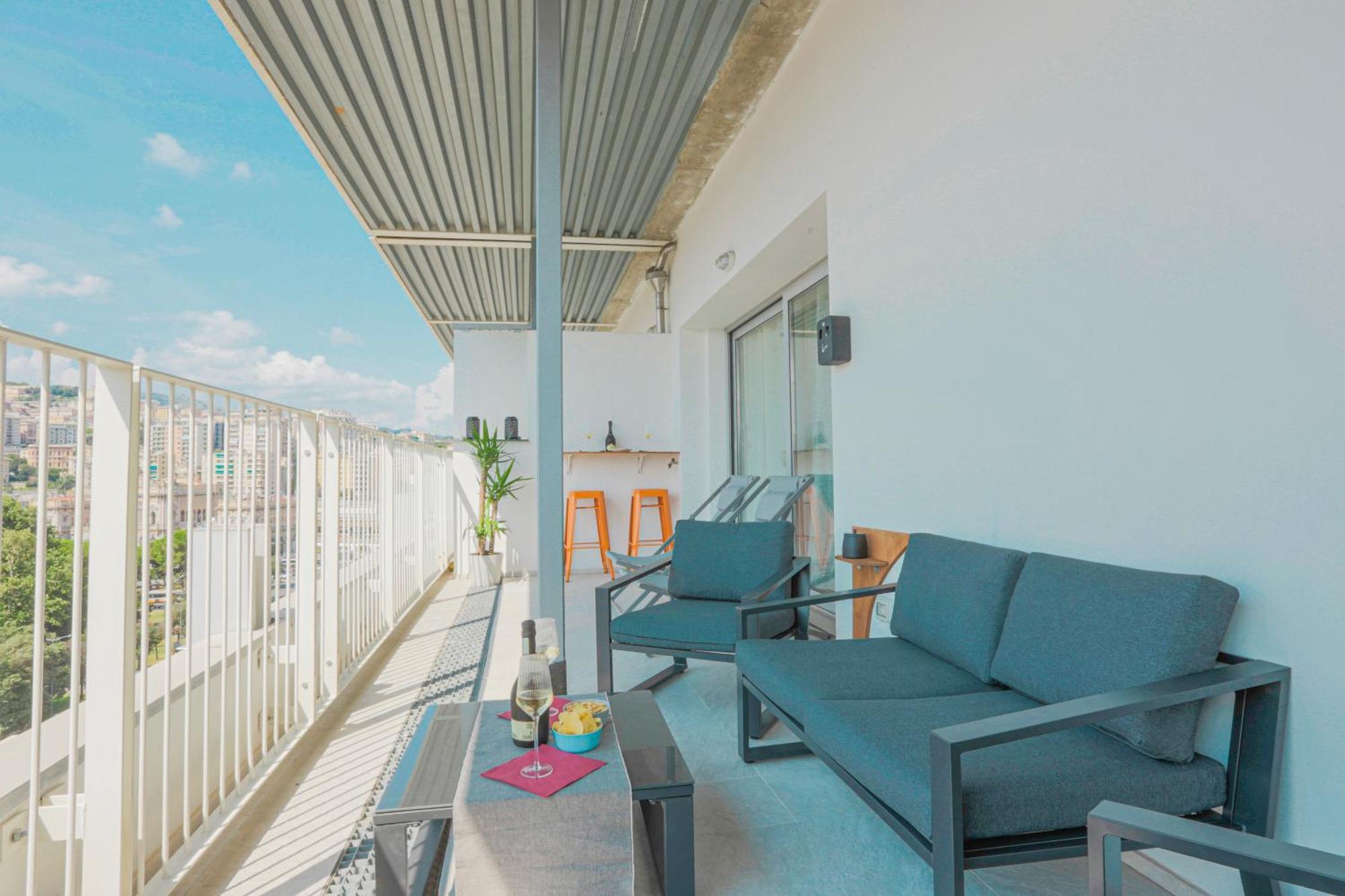 Attico Luxury Con Parcheggio E Terrazza Vista Mozzafiato Génova Quarto foto