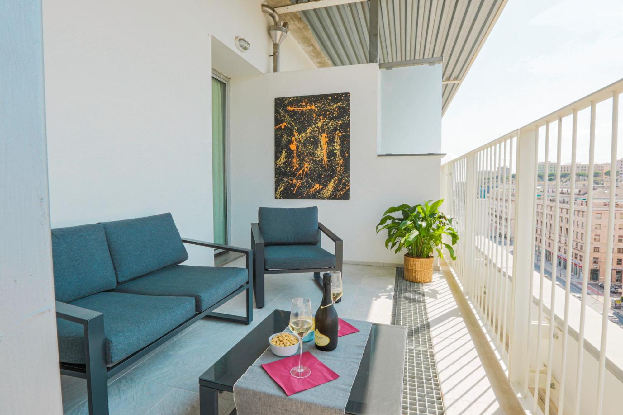 Attico Luxury Con Parcheggio E Terrazza Vista Mozzafiato Génova Quarto foto